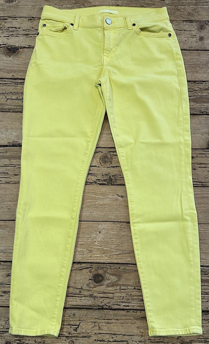 7 For All Mankind Women’s Size 28 Yellow Skinny Mid Rise Jeans NWOT